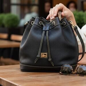 DOONEY & BOURKE Pebble Grain Drawstring All Weather Leather Black/Black J5725298